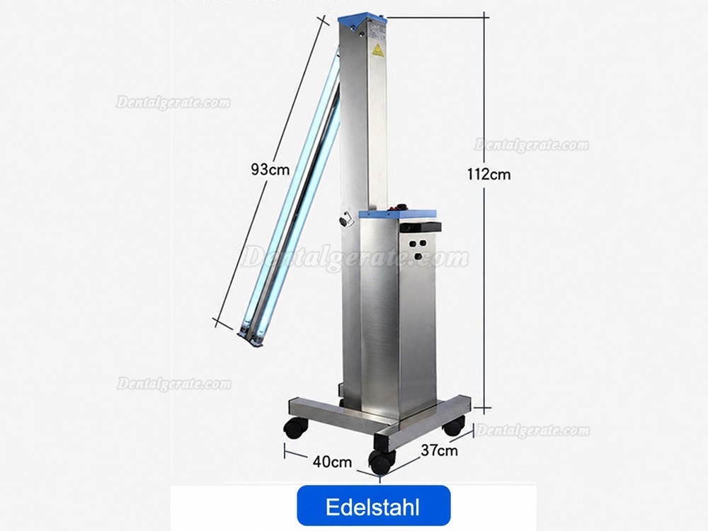 FY&reg; 30DS Mobile tragbare medizinische UV + Ozon Desinfektion Auto Ultraviolettlampe Edelstahlwagen